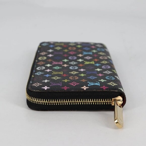 LOUIS VUITTON Monogram Multicolor Zippy Wallet Wallet Black M60243 Auth am8910V - Picture 8 of 16